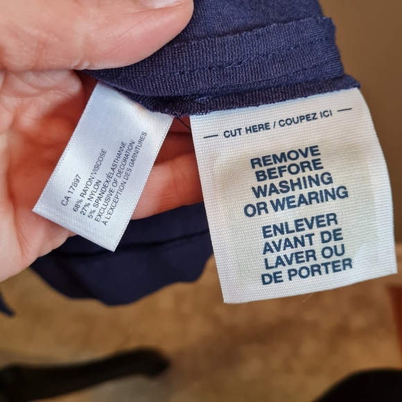 NWOT GAP Navy Blue Strapless Dress - Picture 8 of 9